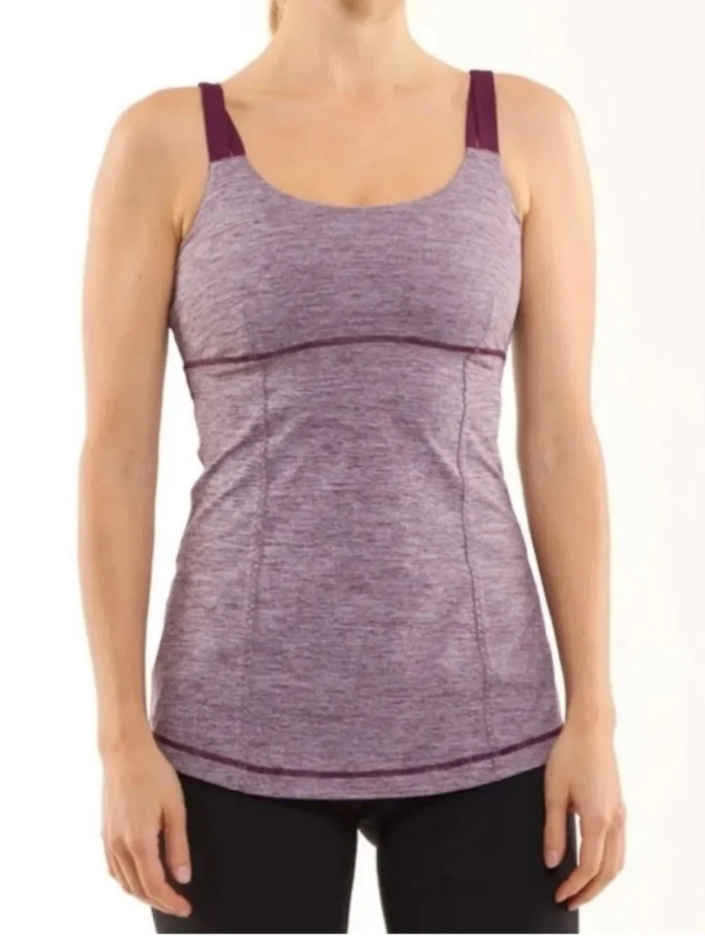 Lululemon Longline Bra Tank Top Purple Camisole Size 4